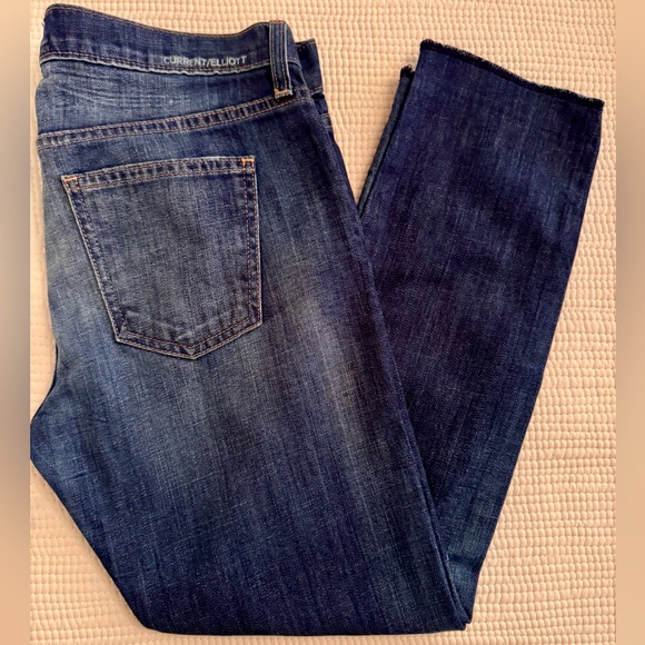 Current/Elliott Denim - Current/Elliott Cropped Roller Wild Card Destroy Jeans